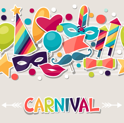 Vector carnival holiday background design 03