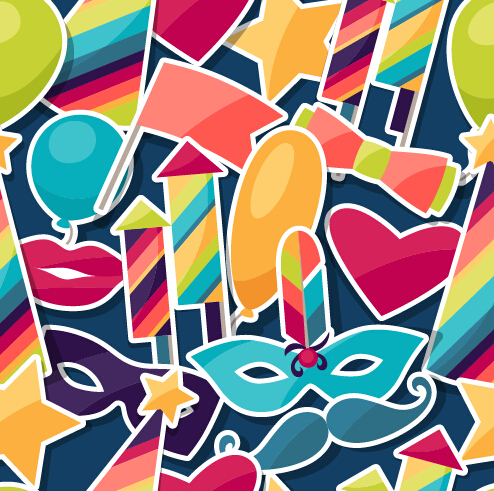 Vector carnival holiday background design 04