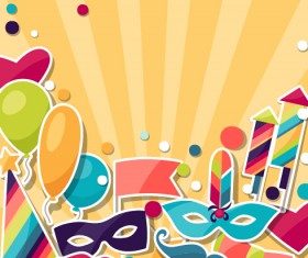 Vector carnival holiday background design 06