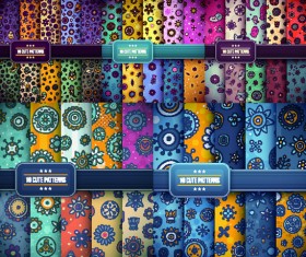 Vector cute pattern set