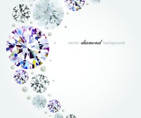 Vector diamonds backgrounds shiny design 01
