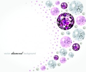 Vector diamonds backgrounds shiny design 03