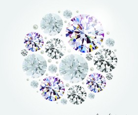 Vector diamonds backgrounds shiny design 04
