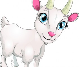 Vector lovely goats graphics