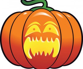 Vector set of halloween pumpkin design material 06