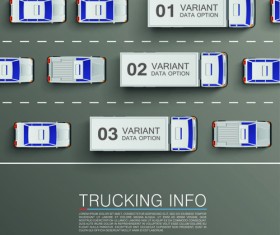 Vector trucking infographics material