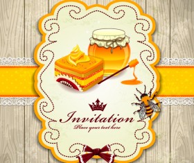 Vintage Honey wooden background vector