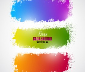 Watercolor grunge banners vector