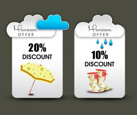 Weather discount label creative design vector