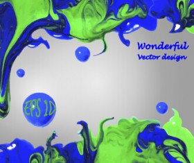 Wonderful oil paint art background vector 01