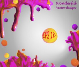 Wonderful oil paint art background vector 02