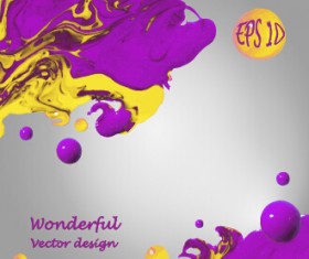 Wonderful oil paint art background vector 04