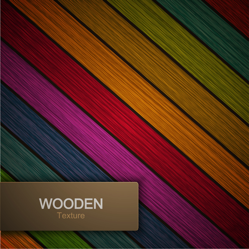 Wooden board color backgrounds vector 07