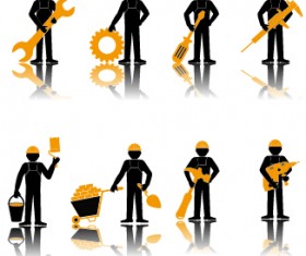 Worker with repair service vector 02