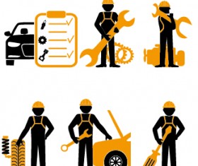 Worker with repair service vector 03