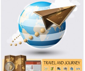 World travel infographics vector set 01
