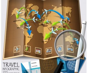 World travel infographics vector set 02