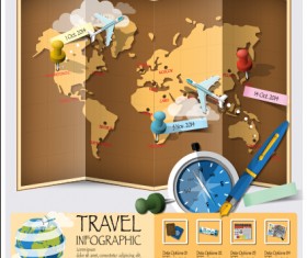 World travel infographics vector set 03