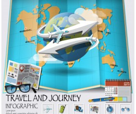 World travel infographics vector set 05