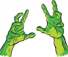 Spooky Halloween Hands vector