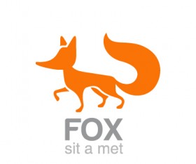 fox design vector logos material