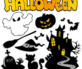 halloween series silhouette art vector