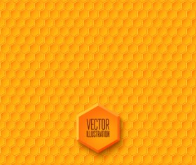 honeycomb yellow seamless pattern vector