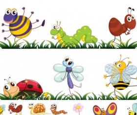 Cartoon insects vector