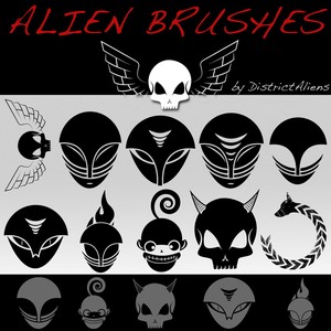 Aliens Photoshop Brushes