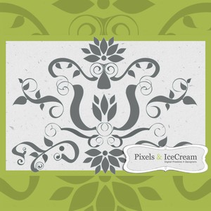 Green Ornaments Free Brushes