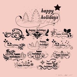 Christmas Text Brushes