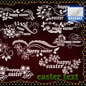 Easter Text Photoshop Brushes