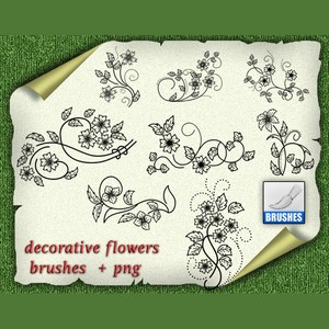 Decorative Flowers Brushes