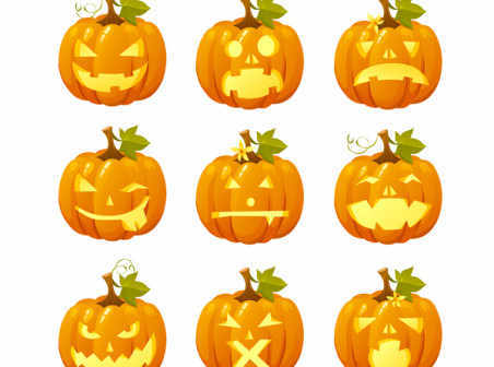 Halloween icons vector material