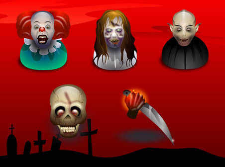 Halloween icons Set