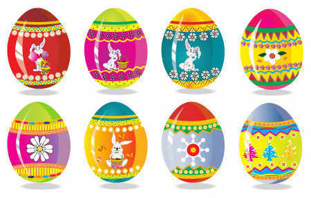 Free Colorful Easter Eggs