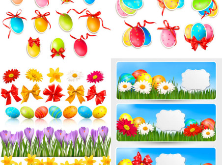 Decorated Easter eggs vector