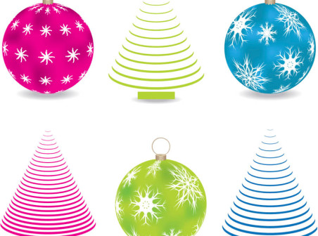 Abstract Christmas tree balls vector