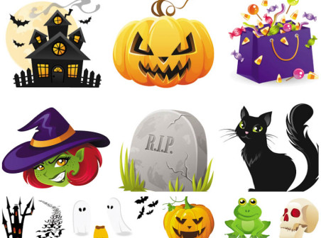 Halloween illustrations vector