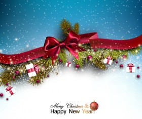 2015 Christmas and New Year baubles background vector 04