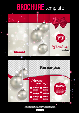 2015 Christmas and new year brochure vector material 05