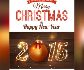 2015 Christmas and new year brochure vector material 07
