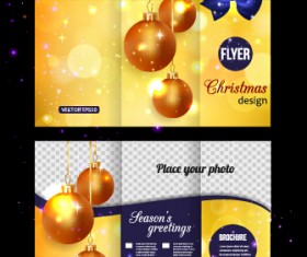 2015 Christmas and new year brochure vector material 08