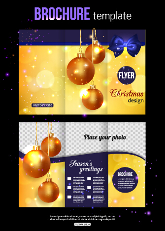 2015 Christmas and new year brochure vector material 08