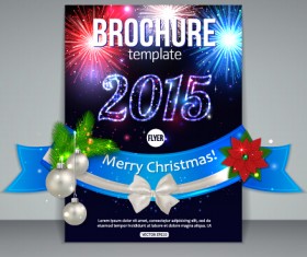 2015 Christmas and new year brochure vector material 09