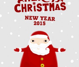 2015 Christmas and new year santa background 01