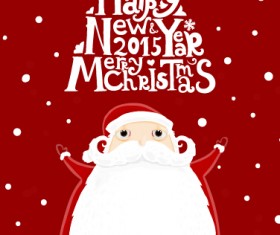 2015 Christmas and new year santa background 03