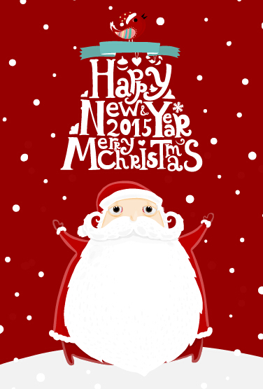 2015 Christmas and new year santa background 03