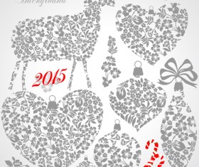 2015 Christmas ornament elements design vector