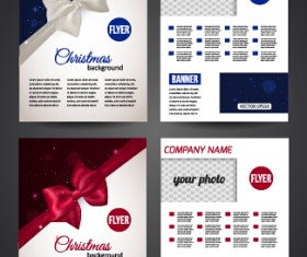 2015 Merry Christmas flyer cover vector design